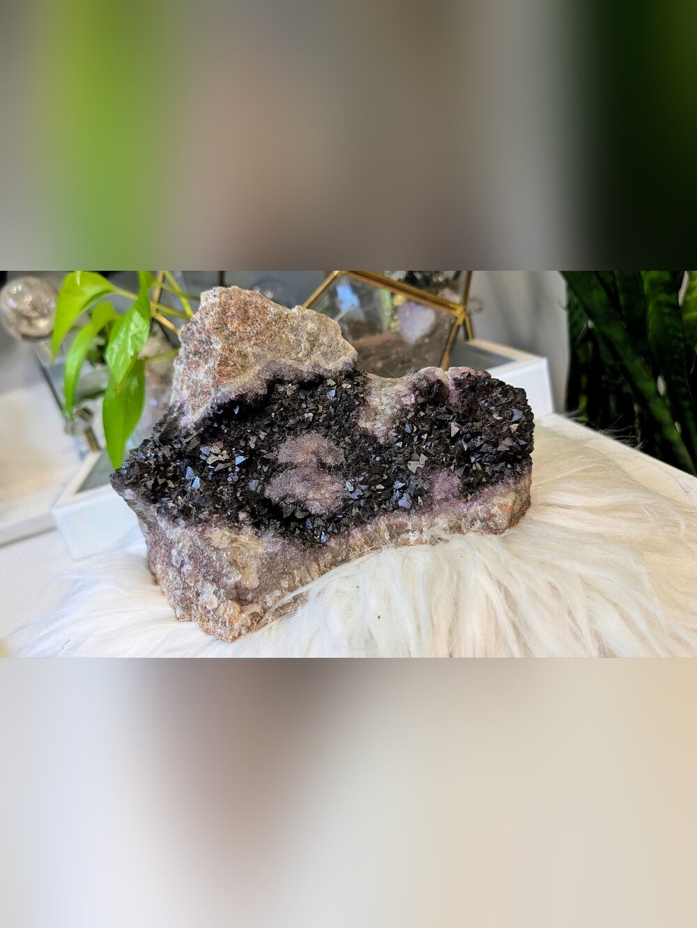 Thunder Bay Black Amethyst Crystal Cluster